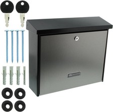 Letter box for home - Burg-Wächter London Post Box 6867 - Steel Black