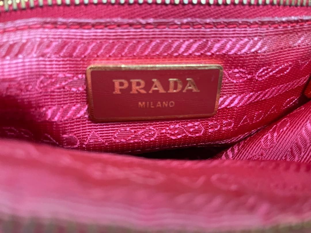 Prada Red Nylon Shoulder Bag Authentic BT0693 Crossbody Purse with Pouch thumbnail 5