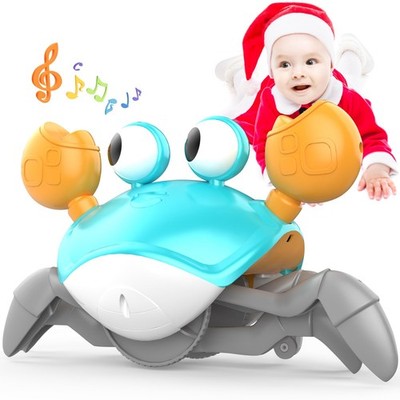 Yeaye Crawling Crab Baby Toys Infant - Tummy Time Toy Gifts for Medium, Green 