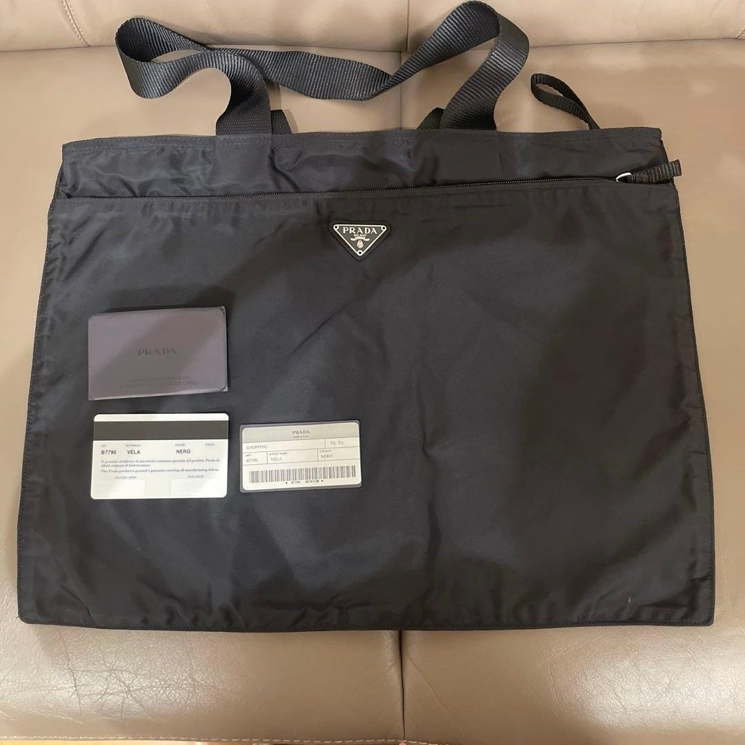 Authentic PRADA Nylon Triangle Plate Shoulder Tot… - image 3