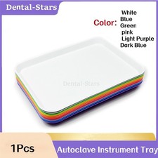 Dental Autoclave Plastic Instrument Set Up Flat Tray Size Large 33x24x20mm 1 Pcs