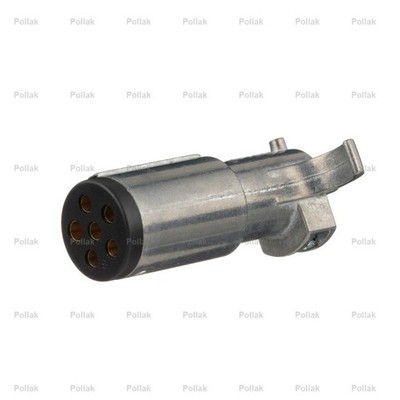 Pollak 6P-100V Trailer Wiring Connector Trailer End 6-Pole Round Metal