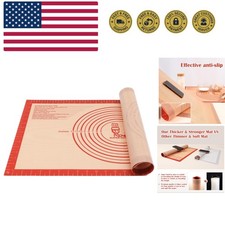 Non-slip Silicone Pastry Mat Extra Large with Measurements 16''By 26'' for Si...