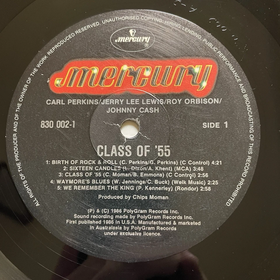 Class Of ‘55 Memphis Homecoming Vinyl Record 12” 33RPM 830 002-1 Mercury 1986 - Image 2 of 4