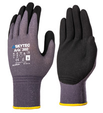 10 Pairs Skytec Aria 360 Safety Work Gloves Nitrile Foam Grip Touchscreen  PPE