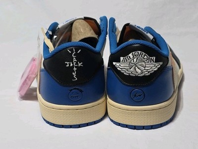 Size 15 - Jordan 1 Retro x Fragment Design x Travis Scott Low Blue