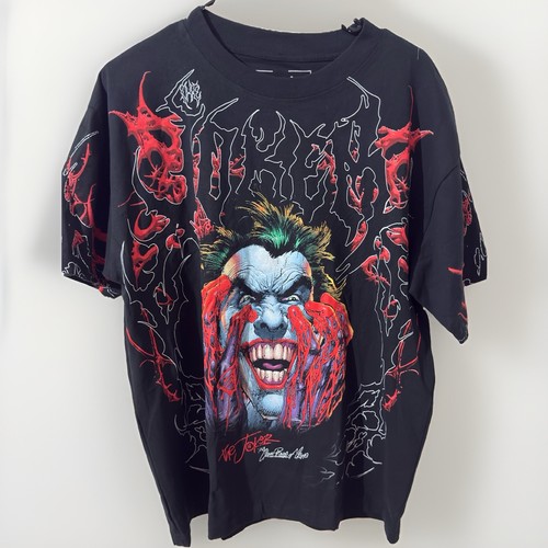 CVLA The Joker All Over Print T Shirt Black Mens L DC Comics Batman AOP Tee NWOT