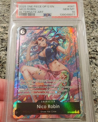 #ad One Piece Legacy Master : Nico Robin OP12 087 PSA 10 Alt Art Secret Rare English $350.00