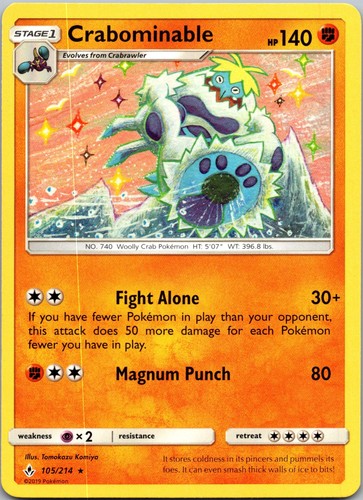 Crabominable 105/214 SM - Unbroken Bonds NM