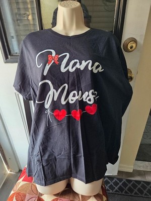 Worn Once Womens DISNEY TRIP CRUISE TOP Nana Mouse Black T-shirt, Top Size XXL