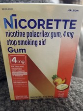 Nicorette Stop Smoking Aid Gum 4mg -Fruit Chill- 100 Pieces, As Seen In Pics