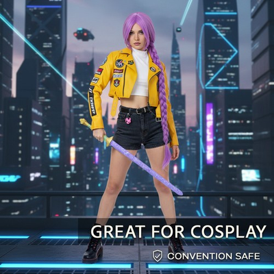 #ad #ad Kpop Demon Prop Hunters Small Purple Foam Sword For Cosplay $26.99