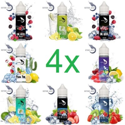 4 x Hayvan Juice je 10ml (40ml) Aroma für 240ml E-Zigaretten Liquid