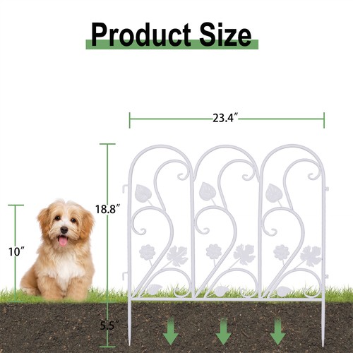 10FT Garden Fence Flower Bed Border Anti Rust Iron Fence Edging for Outdoor Lawn - 第 48/51 張圖片