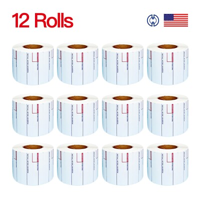 CAS LST-8010 Printing Scale Label, 58 x 40 mm, UPC 12 Rolls Per Case B*