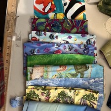 Fabric 100 Cotton Pieces Over 2 Yards Quilt Shop Quality
