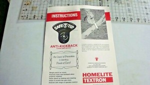 HOMELITE CHAIN SAW SAFETY  MANUAL COLLECTOR VINTAGE OEM 17067