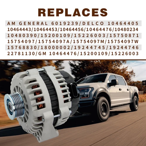 253A High Output Alternator For Chevy Silverado Suburban 1500 2500 3500 Tahoe - Bild 3 von 5