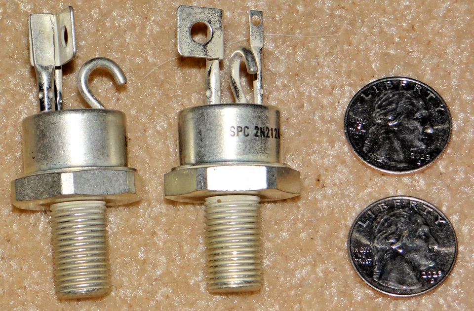NOS 2N2124 2PC's High Power Stud Mounted High Power Transistors. SPC 2N2124-8739 - Image 2 of 3