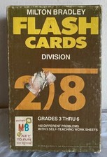 1975 Milton Bradley Math Flash Cards Division Grades 3-6 100 Problems 4455