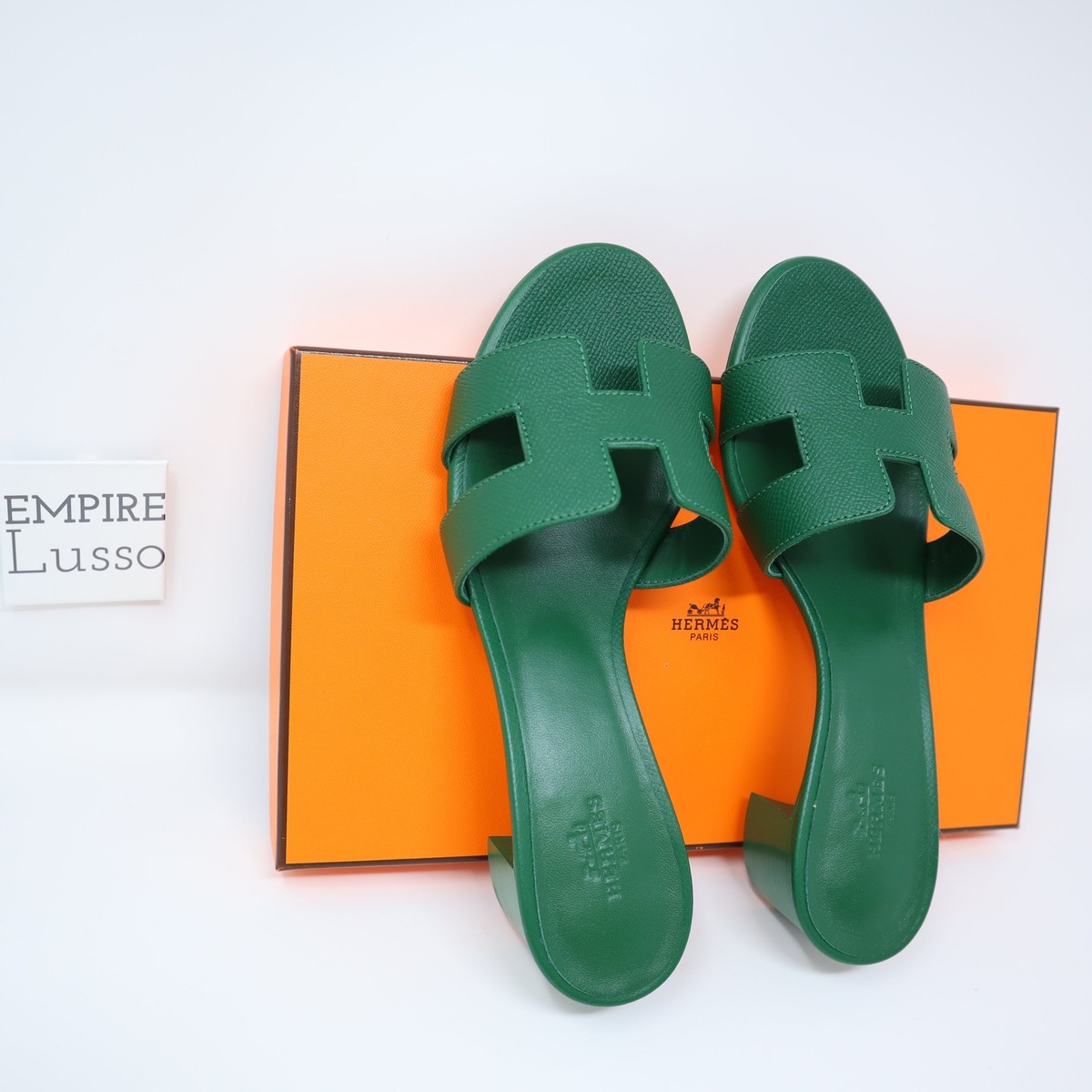 36.5 HERMES ORAN OASIS H SANDALS HEEL CLASSIC Epsom Cactus 36.5 HERMES ORAN OASIS H SANDALS HEEL CLASSIC Epsom Cactus
