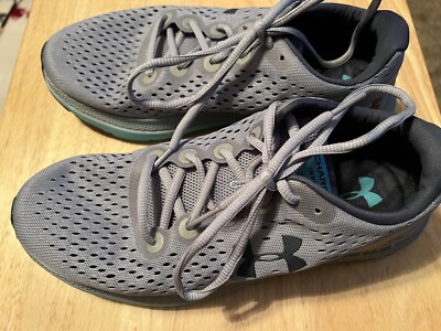 Under Armour Womens Charged Impulse 3021967-401 Gray Running Shoes Sneakers Sz 8