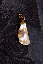 Pendentif Vintage En Nacre D'Abalone Boho Hippie En Forme Organique