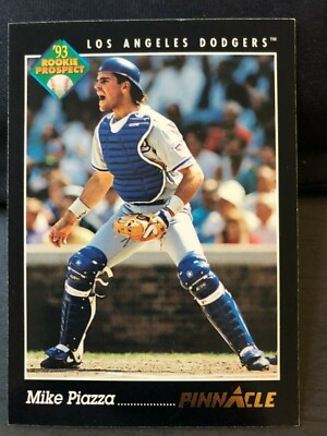 1993 Score Pinnacle #252 Mike Piazza '93 Rookie Prospect LA Dodgers NM cond (A3)