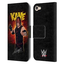 OFFICIAL WWE KANE LEATHER BOOK WALLET CASE COVER FOR APPLE iPOD TOUCH MP3