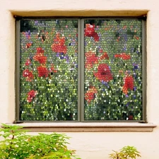 3D Fragments 167NAO Window Film Print Sticker Cling Stained Glass UV Block Fay