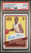 2021 Onyx Vintage AUTOGRAPH Blue Ink /50 DWAYNE BACON Seminoles Hornets PSA 10