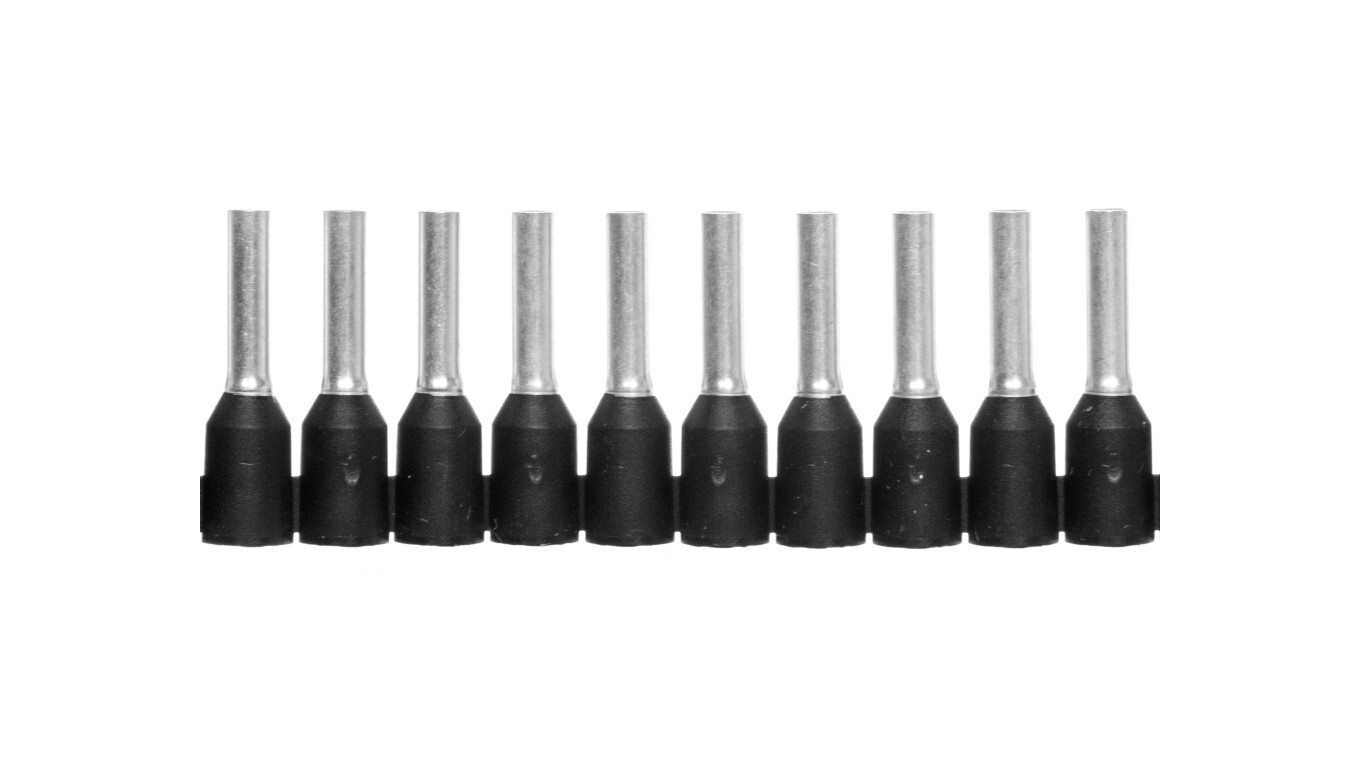 Ferrule terminal 1.5mm2 black insulated AI 1.5-8 BK-S 1212524 /1000pcs./ /T2UK