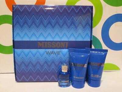 MISSONI ~ MISSONI WAVE EAU DE TOILETTE SPLASH / SHOWER GEL / AFTER SHAVE BALM