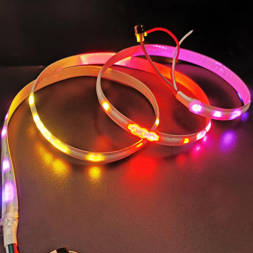 5V COB Full Color Flame Lamp High Density Chip Music Rhythm LED Strip Light Tape - Image 4 of 4