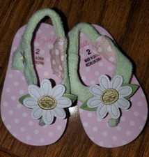 Pink crib shoes sandals with Daisy size 2 Summer NEW