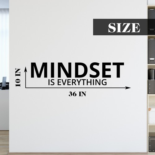 Mindset is Everything Motivational Inspirational Wall Decal Sticker Quote - Picture 3 of 6