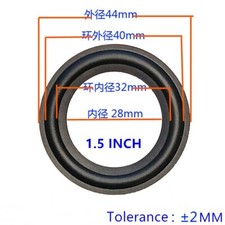 40mm 44mm Speaker Surrounder Rubber Woofer Edge For 1.5" 1.5 IN/INCH Speaker