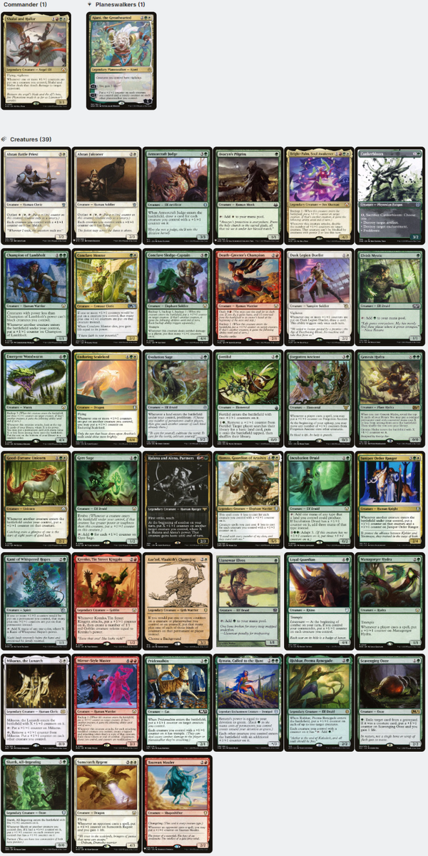 Shalai and Hallar +1/+1 COUNTERS Magic MTG Custom Commander Deck