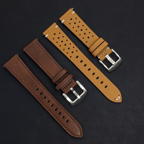 Paquete de 2 correas de reloj de cuero de liberación rápida correa de reloj clásico inteligente correa de 20/22 mm - Imagen 12 de 17