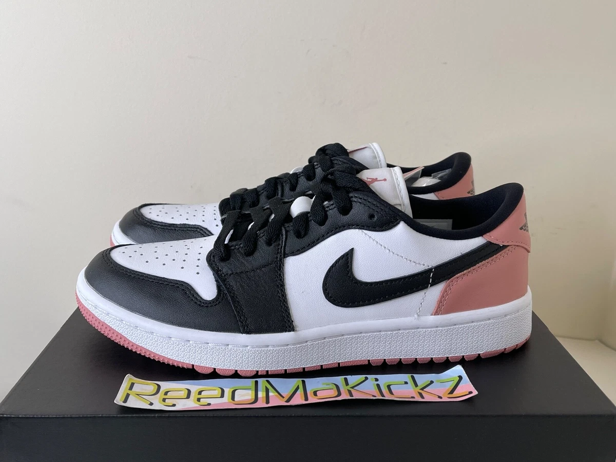 Nike Air Jordan 1 Low Golf Rust Pink White Spikeless Mens DAMAGED BOX  DD9315 106