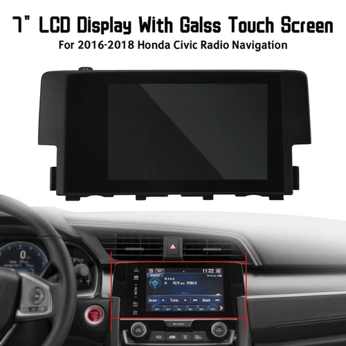 FOR 2016-18 Honda Civic Radio OEM Navigation Display Touch Screen 39710-TBA-A11 - Picture 3 of 23