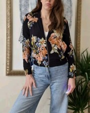 Babaton By Aritzia Floral Bomber Jacket Size 6 Xs