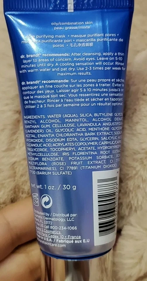 DR BRANDT Pores No More Vacuum Cleaner Pore Purifying Mask FULL SIZE 1oz NEW - Image 2 of 3