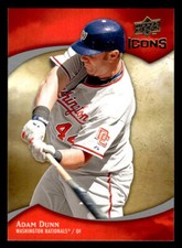 2009 Upper Deck Icons #2 Adam Dunn Card Washington Nationals