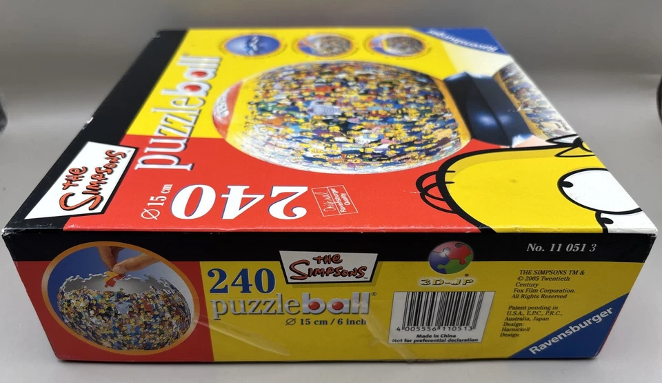 Vintage The Simpsons Round Puzzle Ball 240 Pieces - Image 3 of 4