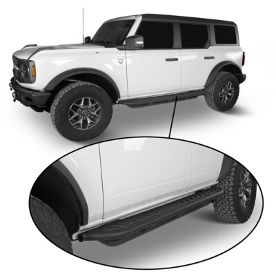 2x Side Step Undercarriage Protect Nerf Bar Running Board for 21-26 Ford Bronco