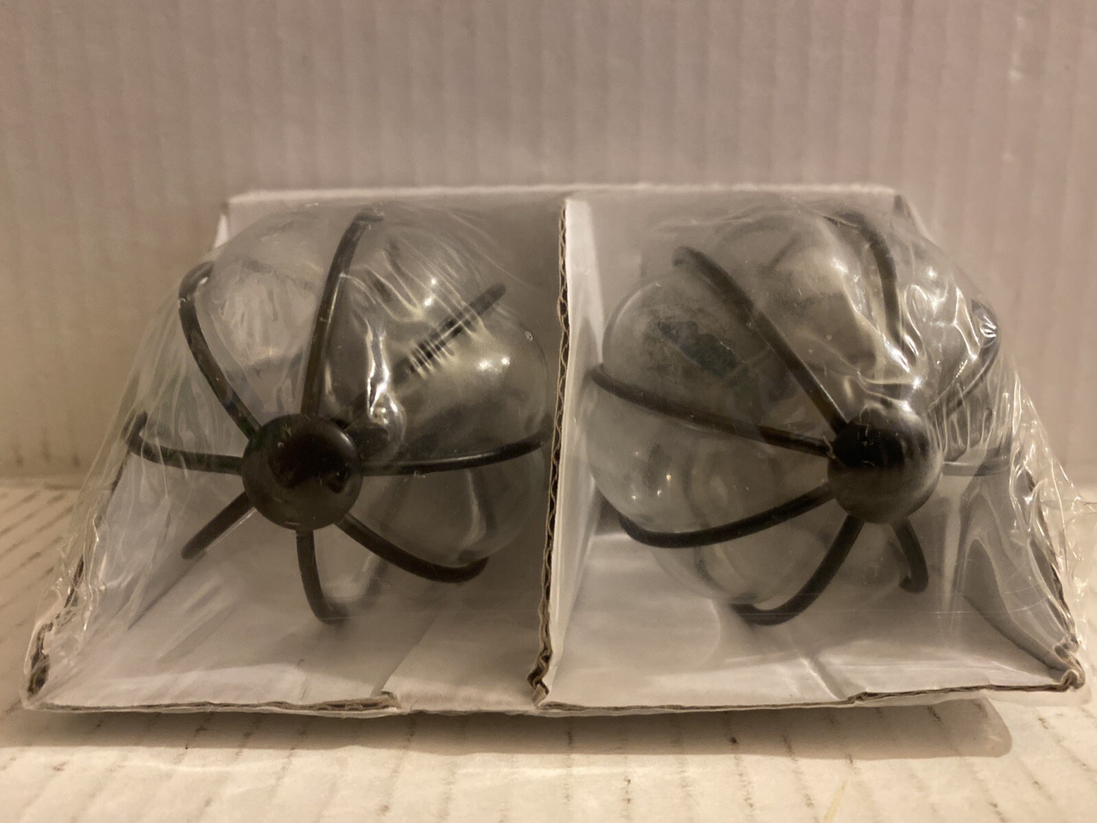 Ikea Blast Glass Globe Black Steel Curtain Round Rod Finials, NEW eBay