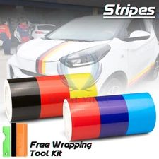 Racing Stripe Car Sticker Decal For Exterior Hood Roof Air Free 3in/6in/10in