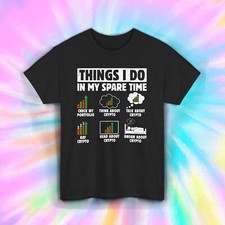 Crypto Shirt Funny Spare Time Investor Portfolio Trading Meme Tee S-5XL