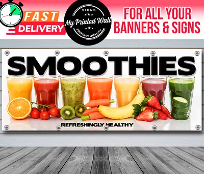 SMOOTHIES Getränke Banner, für Laden, Außenwerbung Display, Schild